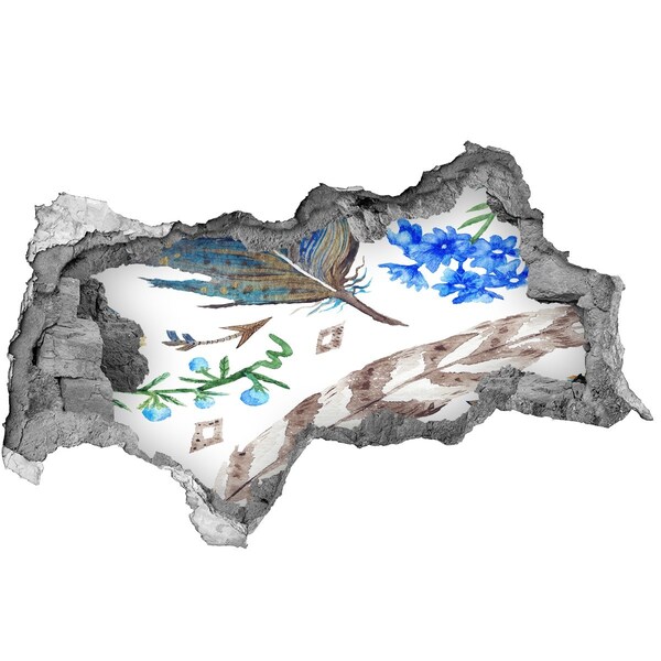 Pegatina decorativa agujero en la pared 3d Un misterioso oasis en la jungla