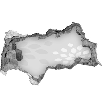 Fotomural autoadhesivo efecto agujero 3d Un muro en ruinas con vistas al agua.