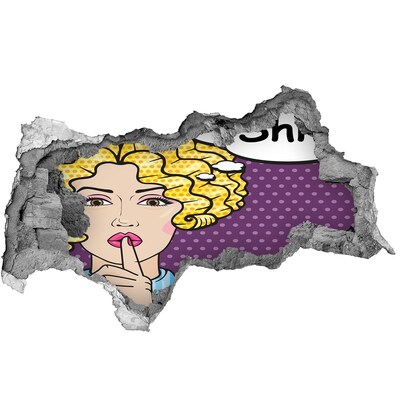 Fototapeta dziura na ścianę Kobieta z tajemniczym uśmiechem