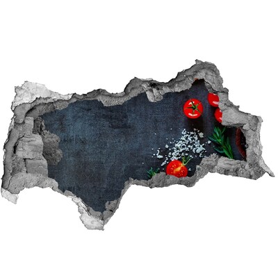 Vinilo efecto 3d pared rota irregular El encanto de una experiencia culinaria en un rincón escondido