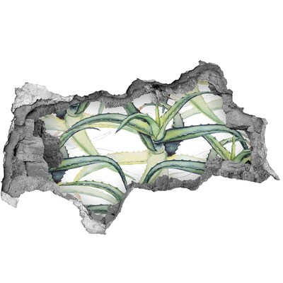 Fototapeta dziura na ścianę 3d Zielona oaza w betonie