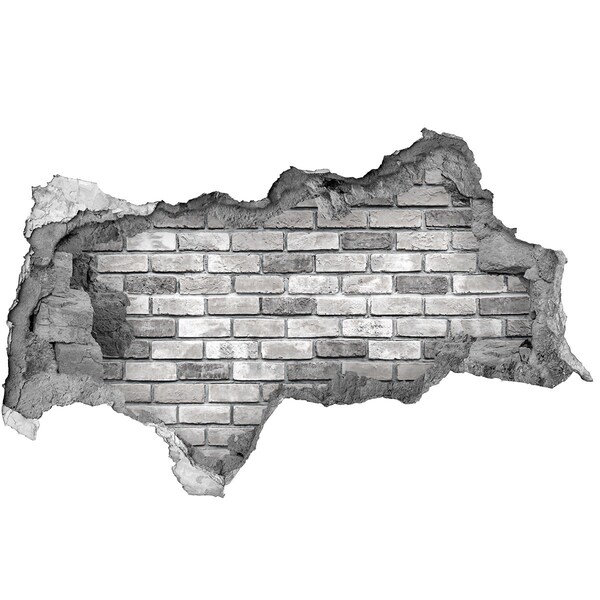 naklejka fototapeta 3D na ścianę Zniszczona ściana z cegłami