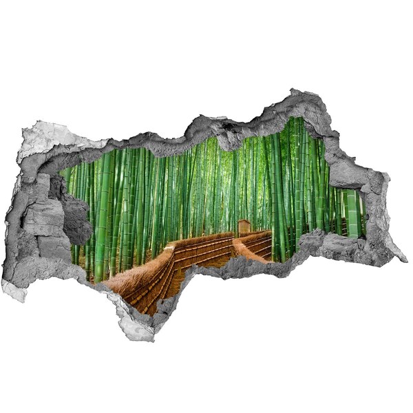 Dziura 3d fototapeta na ścianę naklejka Bamboo Forest Escape