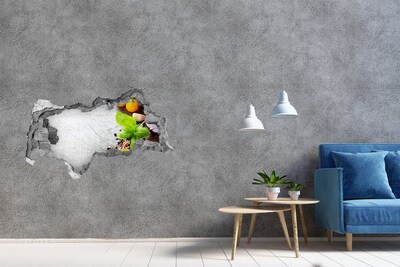 Pegatina decorativa agujero en la pared 3d Inspiraciones de cocina detrás de la pared