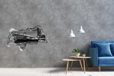 Samoprzylepna dziura na ścianę Most Golden Gate w nocy