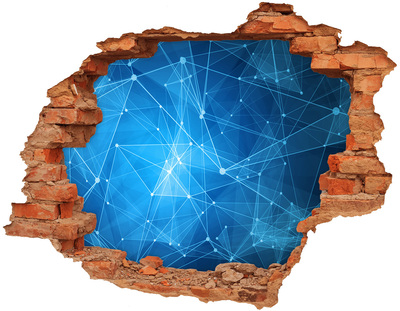 Trampantojo de pared rota efecto profundidad El espacio digital detrás del muro