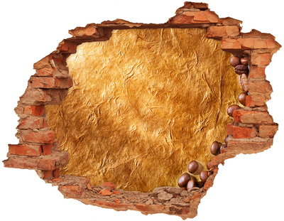 Pegatina agujero en la pared autoadhesiva Agujero dorado en la pared