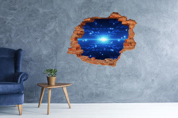 Samoprzylepna dziura na ścianę Przestrzeń cyfrowa za ścianą