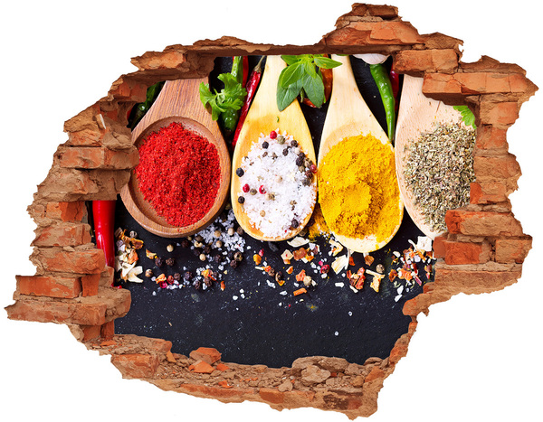 Naklejka 3D dziura na ścianę Przyprawowy raj