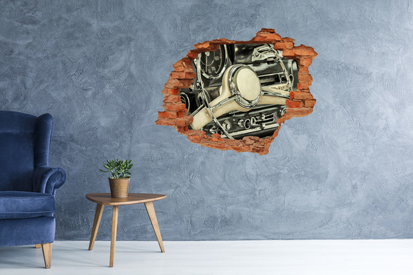 Foto zdjęcie dziura na ścianę Stylowy kokpit klasycznego samochodu