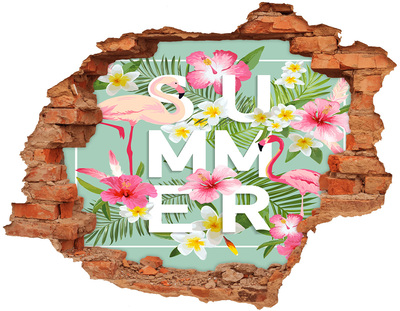 Pegatina de vinilo agujero 3d para pared Sueños de verano