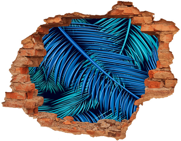 Naklejka 3D dziura samoprzylepna Tropikalna oaza z palmami