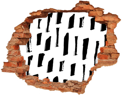 Vinilo pared rota 3d efecto realista Una muralla en ruinas con vistas a la ciudad