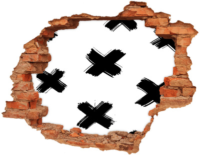 Trampantojo de pared rota efecto profundidad Un elegante agujero en la pared