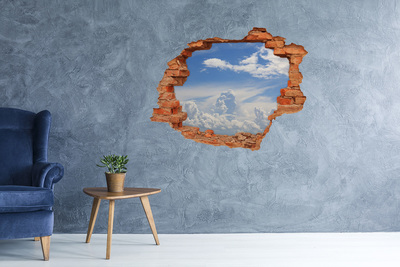 Samoprzylepna dziura na ścianę Niebo pełne chmur