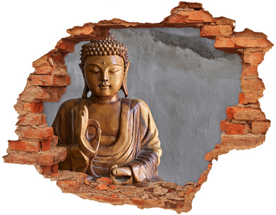 Samoprzylepna naklejka na ścianę Buddha w Zniszczonej Ścianie