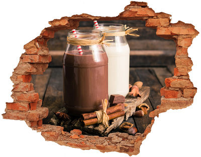 Trampantojo de pared rota efecto profundidad Delicias de chocolate en un entorno natural