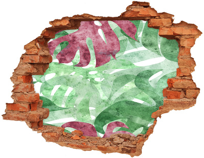 Pegatina agujero en la pared autoadhesiva Selva tropical