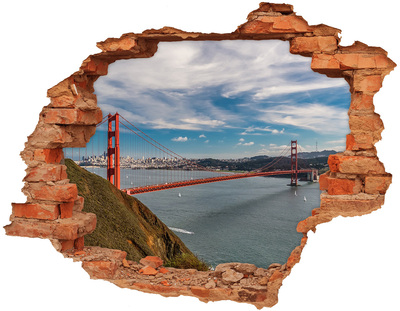 Trampantojo de pared rota efecto profundidad Golden Gate en San Francisco