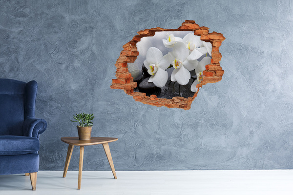 Samoprzylepna naklejka fototapeta Orchidee w betonie