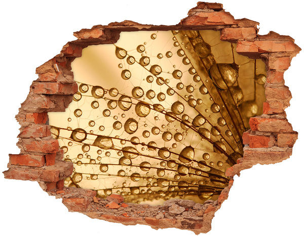 Samoprzylepna naklejka Złota kropla na tle betonu