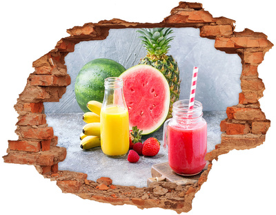 Trampantojo de pared rota efecto profundidad Paraíso de cócteles de frutas