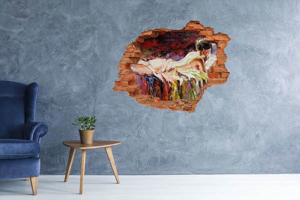 Dziura 3d fototapeta naklejka Malowniczy krajobraz górski