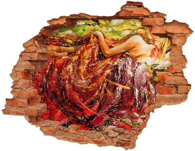 Dziura 3d fototapeta naklejka Zatopiony świat kolorów