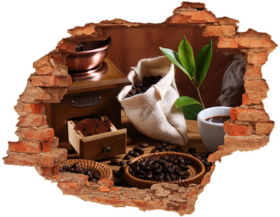 Pegatina agujero en la pared autoadhesiva Café en la comodidad de tu hogar