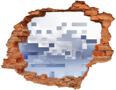 Dziura 3d fototapeta naklejka Abstrakcyjna przestrzeń w niebieskich odcieniach