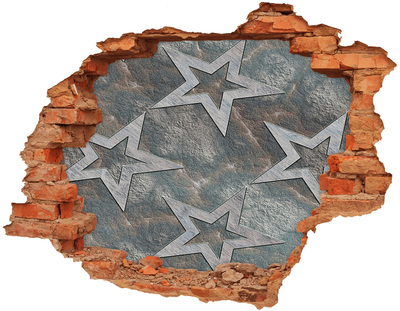 Pegatina agujero en la pared autoadhesiva Muro roto con estrellas