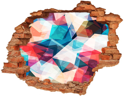 Pegatina agujero en la pared autoadhesiva Mundo de cristal colorido