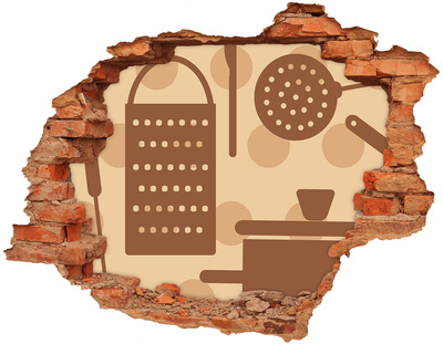 Trampantojo de pared rota efecto profundidad Interior con motivo retro