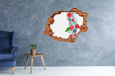 Naklejka 3D dziura Owocowy koktajl z lodem