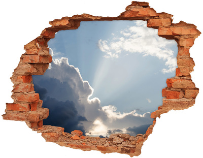 Pegatina de vinilo agujero 3d para pared Cielo con rayos de sol