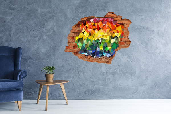 Dziura 3d fototapeta na ścianę Kolorowa dziura w ścianie