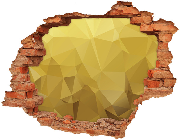 Pegatina de vinilo agujero 3d para pared La grieta dorada en la pared