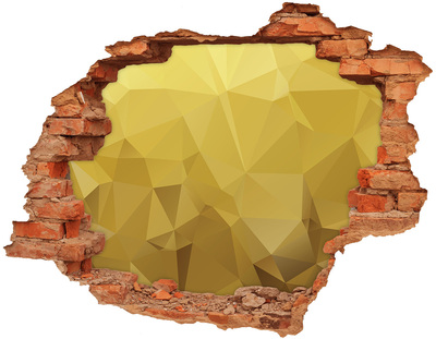 Pegatina de vinilo agujero 3d para pared La grieta dorada en la pared