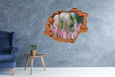 Pegatina de vinilo agujero 3d para pared Flores en el jardín