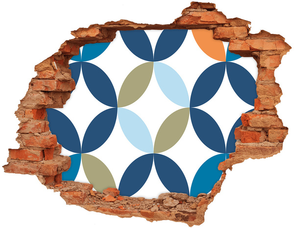 Trampantojo de pared rota efecto profundidad Un patrón moderno en el fondo de la pared