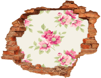 Trampantojo de pared rota efecto profundidad Oasis de flores