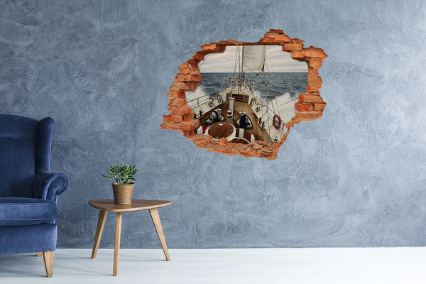 Foto zdjęcie dziura na ścianę Jacht na morzu