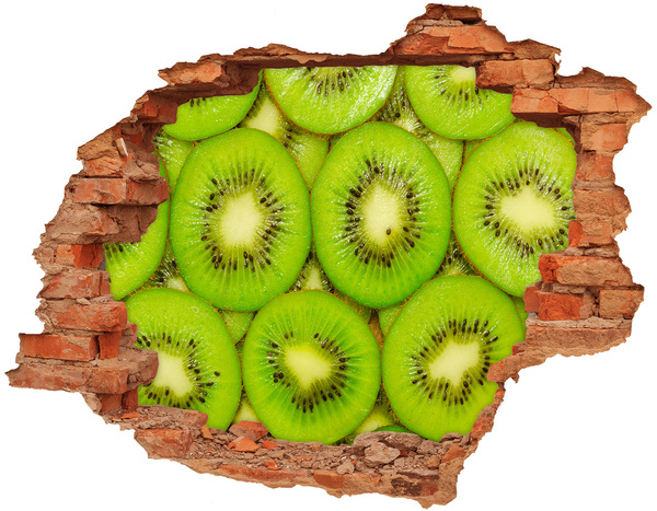 Pegatina agujero en la pared autoadhesiva Piezas de kiwi en la pared