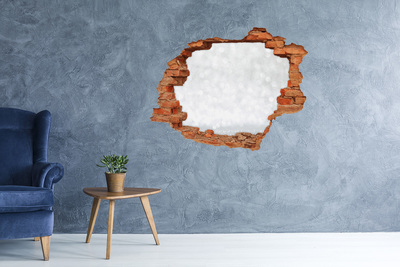 Vinilo pared rota 3d efecto realista Muro roto con efecto bokeh