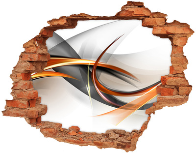 Vinilo pared rota 3d efecto realista Fuga de color abstracta