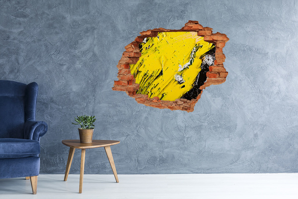 Dziura 3d fototapeta na ścianę Złota dziura w betonie