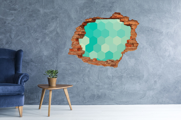 Pegatina de vinilo agujero 3d para pared Interior en estilo moderno