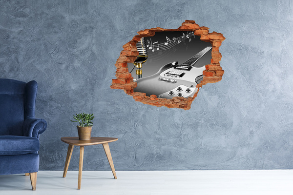 Pegatina agujero en la pared autoadhesiva Agujero musical en la pared