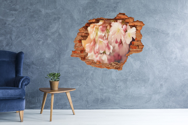 Trampantojo de pared rota efecto profundidad Un sueño floral en hormigón
