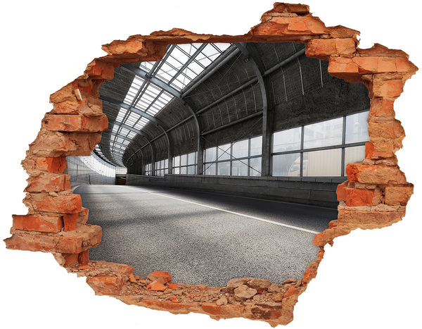 Trampantojo de pared rota efecto profundidad El encanto urbano detrás del agujero